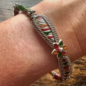 VINTAGE Multicolor Floral Indian Bracelet
